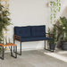 Bancă cu strat din lemn cu pernă Bleumarin 114 x 55 x 77 cm - WALTI WALTI