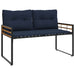 Bancă cu strat din lemn cu pernă Bleumarin 114 x 55 x 77 cm - WALTI WALTI
