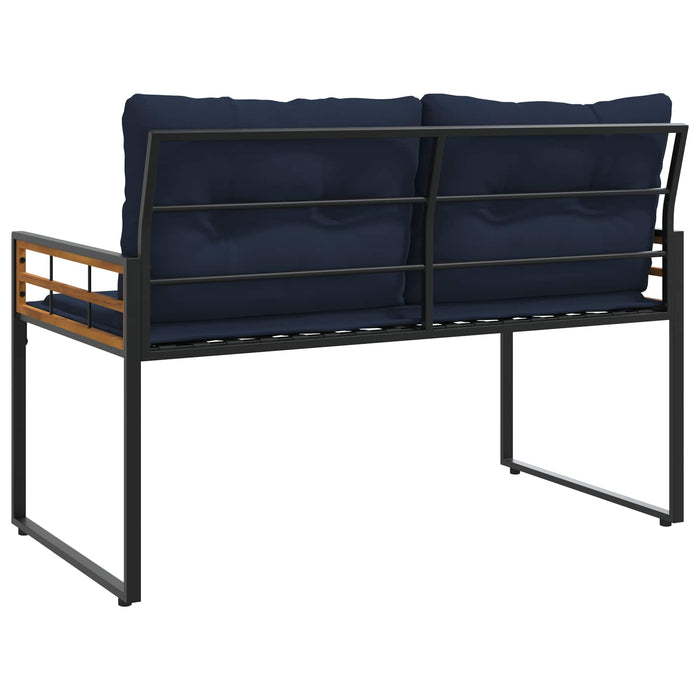 Bancă cu strat din lemn cu pernă Bleumarin 114 x 55 x 77 cm - WALTI WALTI