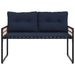 Bancă cu strat din lemn cu pernă Bleumarin 114 x 55 x 77 cm - WALTI WALTI