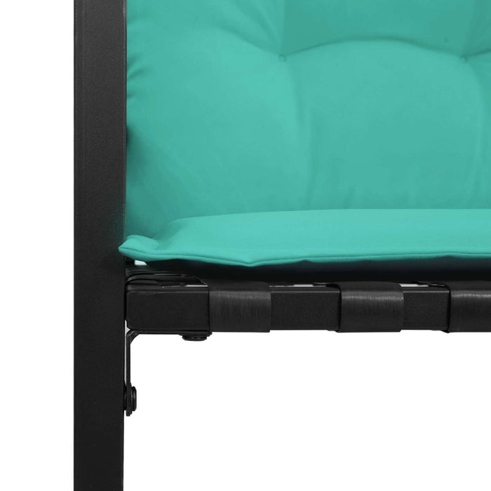 Bancă cu strat din lemn cu pernă Turcoaz 114 x 55 x 77 cm - WALTI WALTI