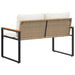 bancă cu pernă Bej și alb crem 115 x 65 x 72 cm Ratan - WALTI WALTI