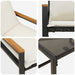 Seturi de mobilier cu pernă 3 pcs Negru și Alb crem Ratan - WALTI WALTI