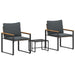 Seturi de mobilier cu pernă 3 pcs Gri și gri închis Ratan - WALTI WALTI