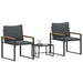 Seturi de mobilier cu pernă 3 pcs Gri și gri închis Ratan - WALTI WALTI