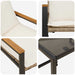Seturi de mobilier cu pernă 3 pcs Bej și alb crem Ratan - WALTI WALTI