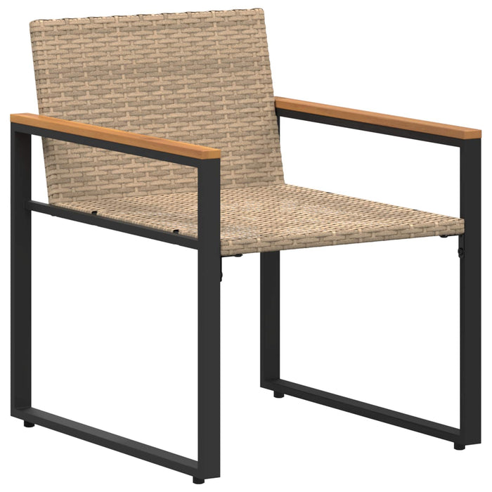 Seturi de mobilier cu pernă 3 pcs Bej și alb crem Ratan - WALTI WALTI