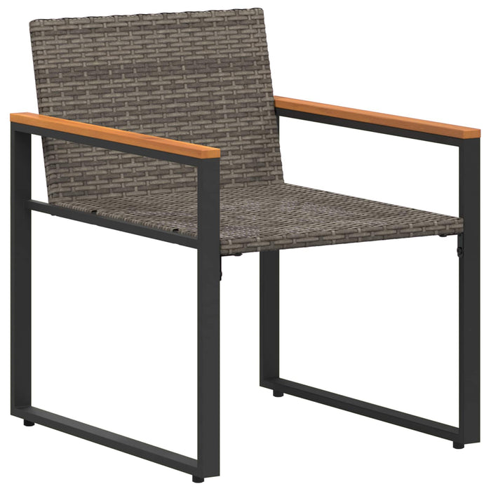 Seturi de mobilier cu pernă 3 pcs Gri și albastru marin Ratan - WALTI WALTI