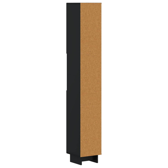 Cabinet de Baie cu Raft Deschis EDE Negru 30 x 31 x 190 cm WALTI