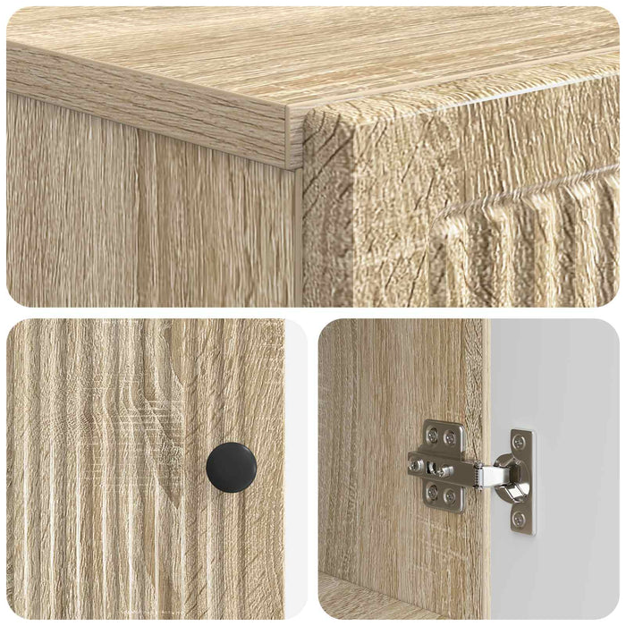 Cabinet de Baie cu Raft Deschis EDE Stejar Sonoma WALTI