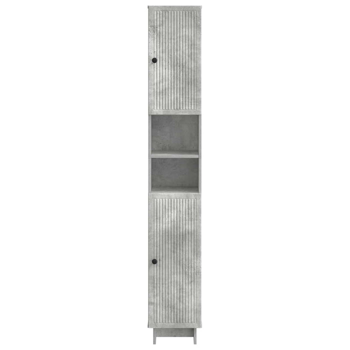 Cabinet de Baie cu Raft Deschis EDE Gri Beton 30 x 31 x 190 cm WALTI
