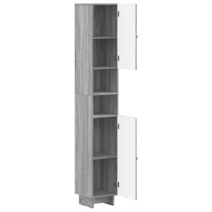 Cabinet de Baie cu Raft Deschis EDE Sonoma gri 30 x 31 x 190 cm WALTI