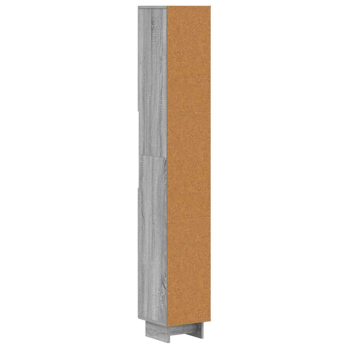 Cabinet de Baie cu Raft Deschis EDE Sonoma gri 30 x 31 x 190 cm WALTI