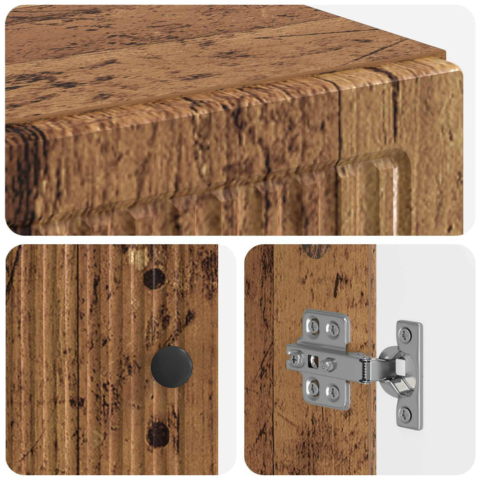 Cabinet de Baie cu Raft Deschis EDE Lemn vechi 30 x 31 x 190 cm WALTI