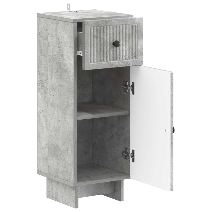 Dulap de Depozitare pentru Baie EDE Gri Beton 30 x 31 x 80 cm WALTI