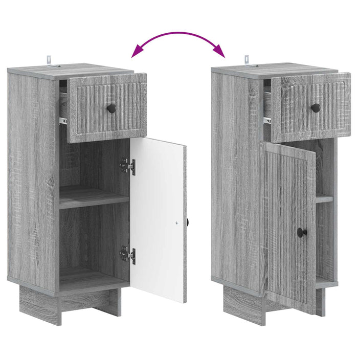 Dulap de Depozitare pentru Baie EDE Sonoma gri 30 x 31 x 80 cm WALTI