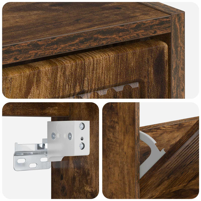 Dulap pentru pantofi montat pe perete EDE 71 x 17 x 43 cm - WALTI WALTI