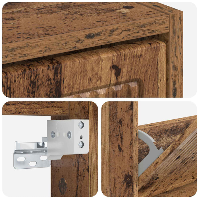 Dulap pentru pantofi montat pe perete EDE 71 x 17 x 43 cm - WALTI WALTI