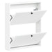 Dulap pentru pantofi montat pe perete EDE 71 x 17 x 86 cm Alb - WALTI WALTI