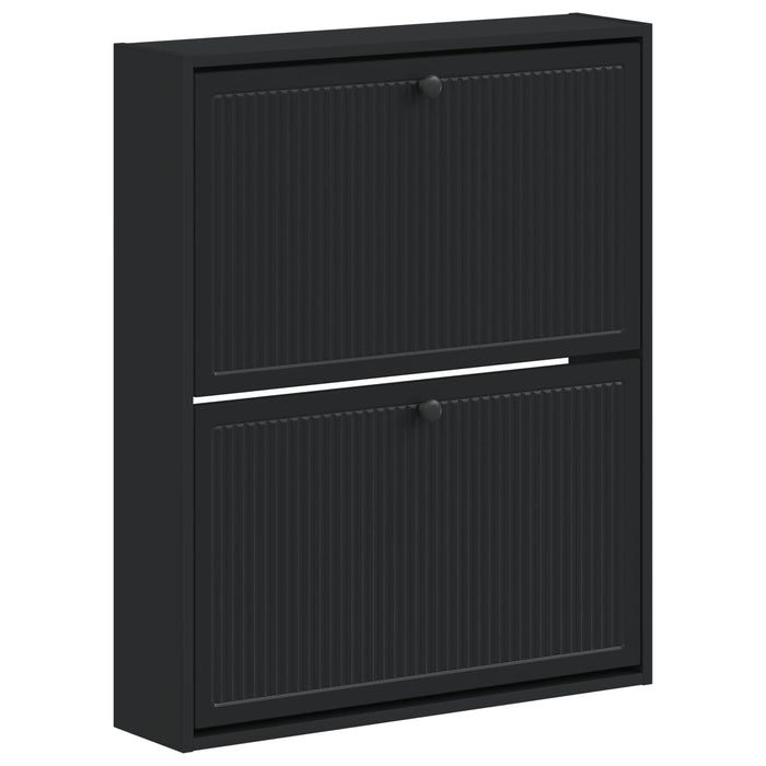 Dulap pentru pantofi montat pe perete EDE 71 x 17 x 86 cm Negru - WALTI WALTI
