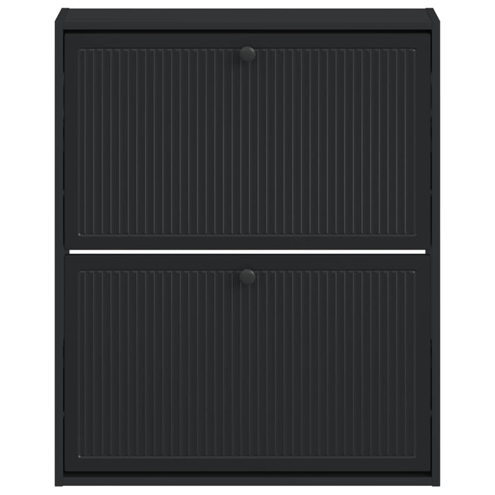 Dulap pentru pantofi montat pe perete EDE 71 x 17 x 86 cm Negru - WALTI WALTI
