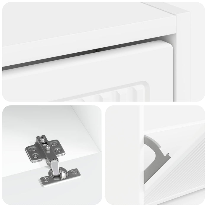 Dulap pentru pantofi EDE 78 x 24 x 103 cm Lemn prelucrat Alb - WALTI WALTI