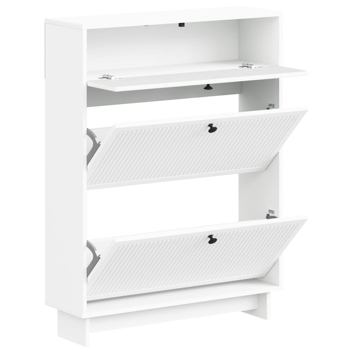 Dulap pentru pantofi EDE 78 x 24 x 103 cm Lemn prelucrat Alb - WALTI WALTI