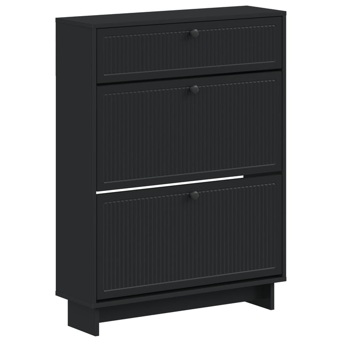 Dulap pentru pantofi EDE 78 x 24 x 103 cm Lemn prelucrat Negru - WALTI WALTI