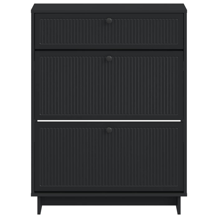 Dulap pentru pantofi EDE 78 x 24 x 103 cm Lemn prelucrat Negru - WALTI WALTI