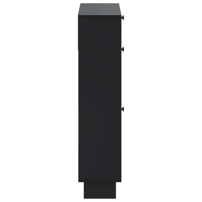 Dulap pentru pantofi EDE 78 x 24 x 103 cm Lemn prelucrat Negru - WALTI WALTI