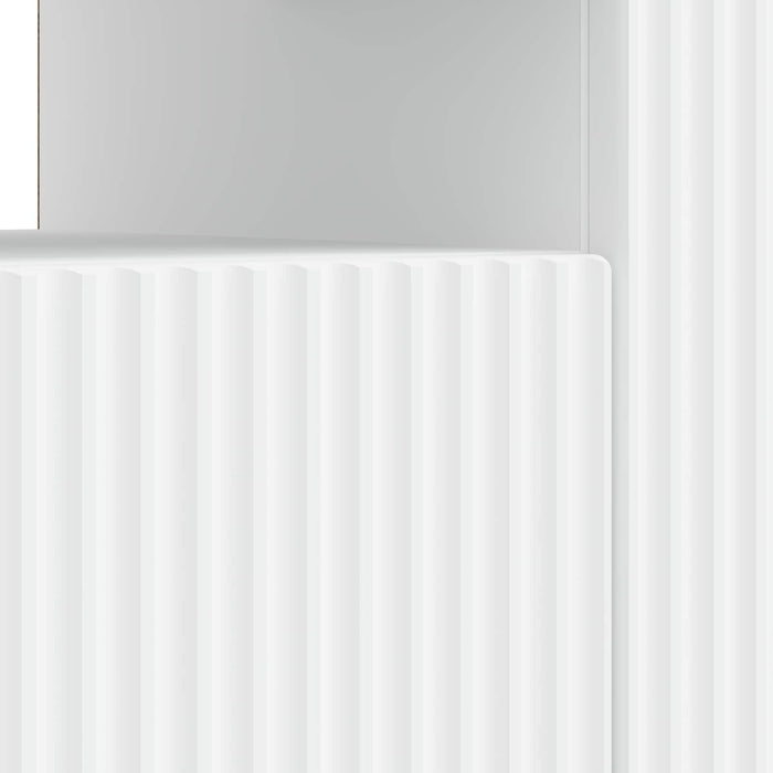 Cabinet TV cu LED Alb Lemn prelucrat WALTI