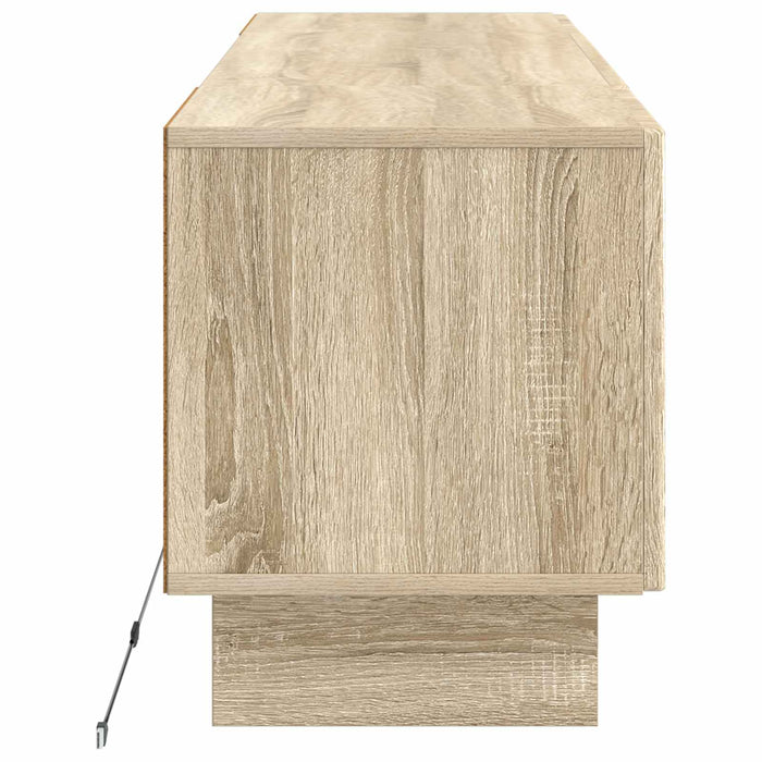 Cabinet TV cu LED Stejar Sonoma Lemn prelucrat WALTI