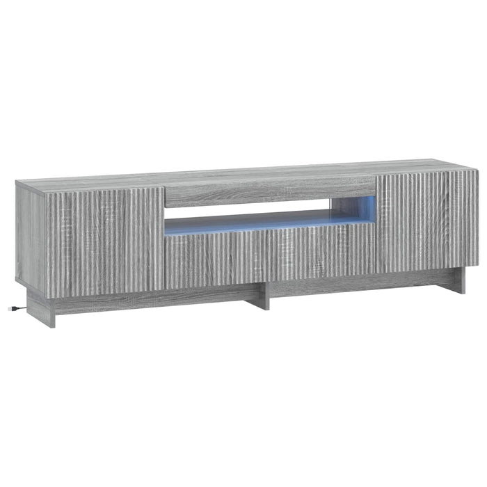 Cabinet TV cu LED Sonoma gri Lemn prelucrat WALTI