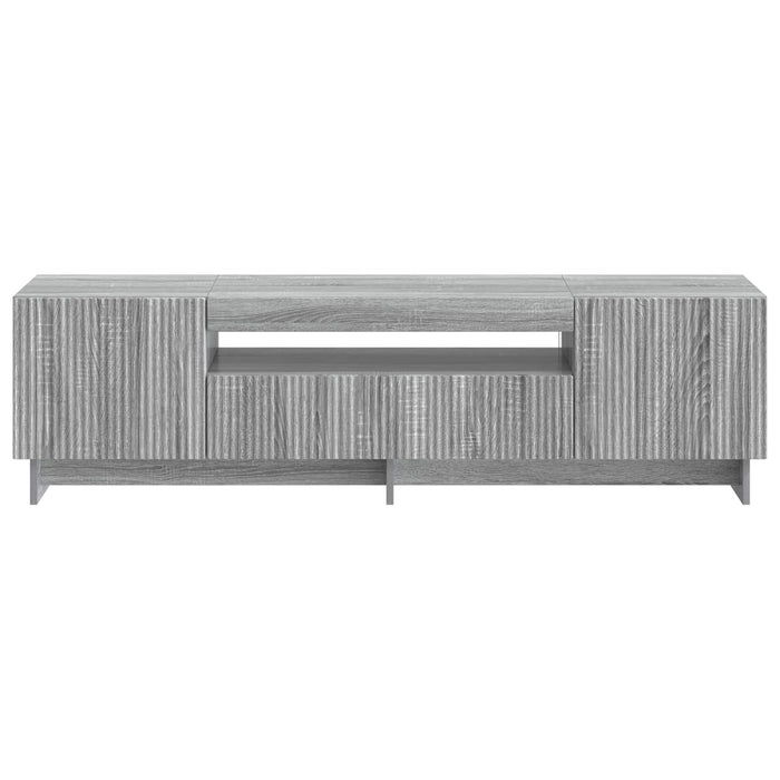 Cabinet TV cu LED Sonoma gri Lemn prelucrat WALTI