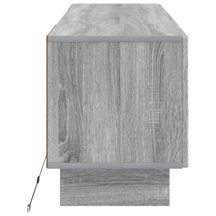 Cabinet TV cu LED Sonoma gri Lemn prelucrat WALTI