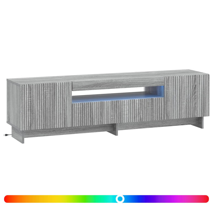 Cabinet TV cu LED Sonoma gri Lemn prelucrat WALTI
