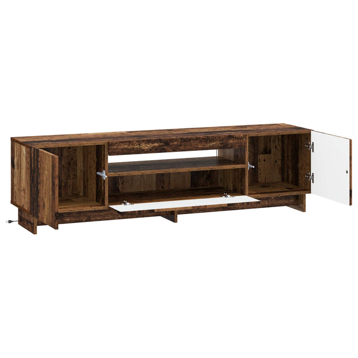 Cabinet TV cu LED Lemn vechi Lemn prelucrat WALTI