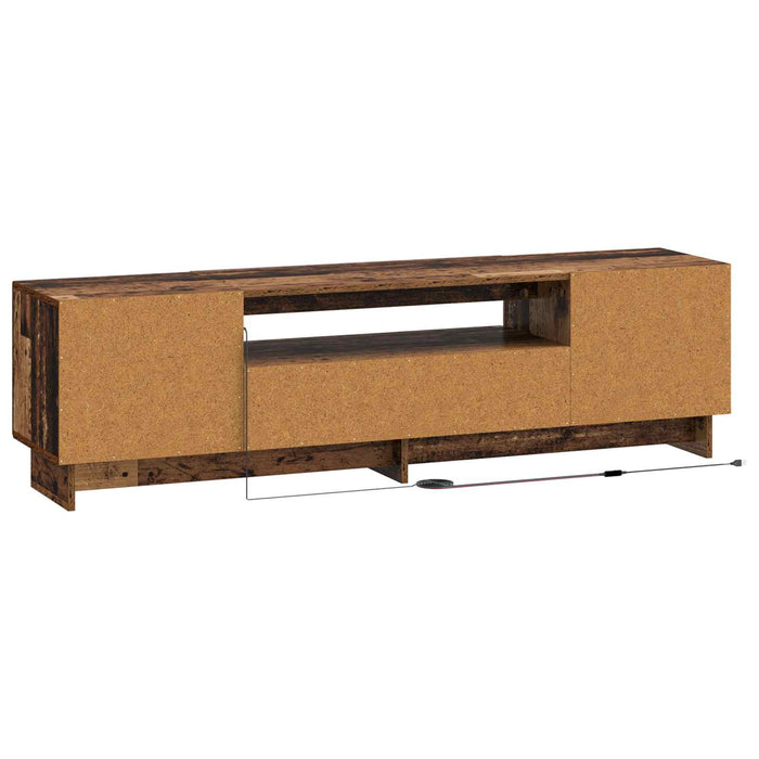 Cabinet TV cu LED Lemn vechi Lemn prelucrat WALTI