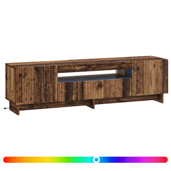 Cabinet TV cu LED Lemn vechi Lemn prelucrat WALTI