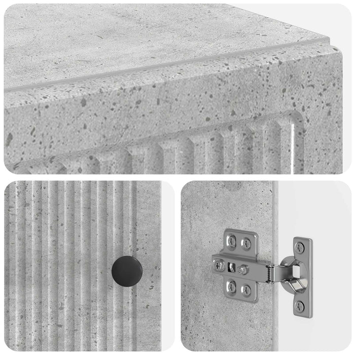 Dulap pentru toaletă EDE Gri Beton 66 x 25,5 x 190 cm WALTI