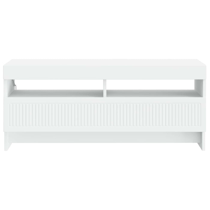 Cabinet TV cu LED Alb Lemn prelucrat WALTI