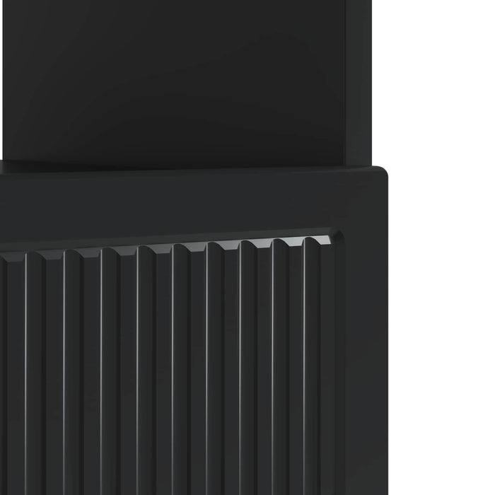 Cabinet TV cu LED Negru Lemn prelucrat WALTI