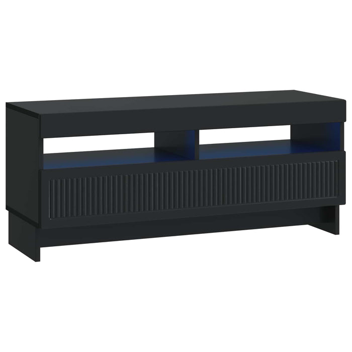 Cabinet TV cu LED Negru Lemn prelucrat WALTI