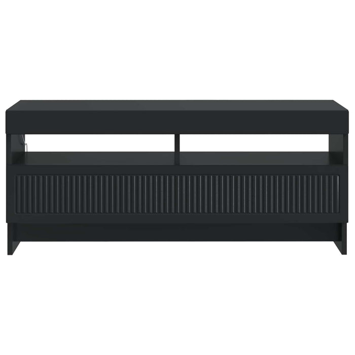 Cabinet TV cu LED Negru Lemn prelucrat WALTI