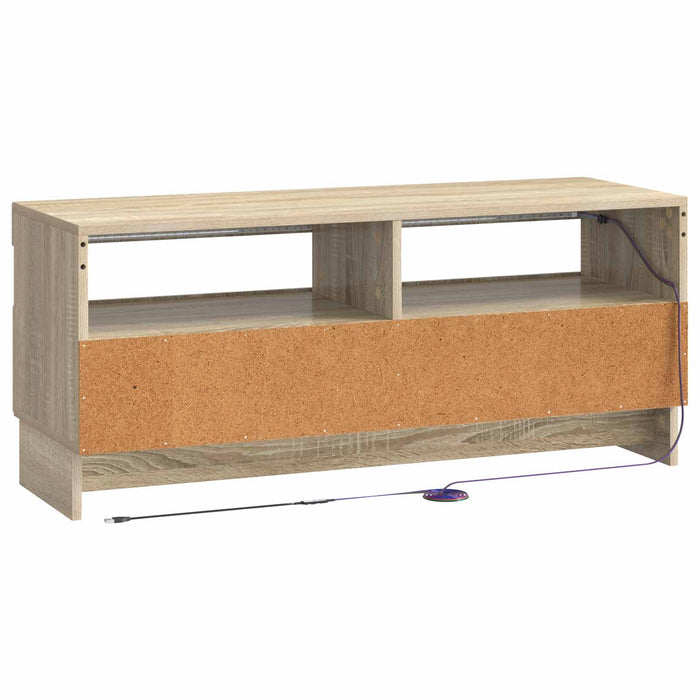 Cabinet TV cu LED Stejar Sonoma Lemn prelucrat WALTI