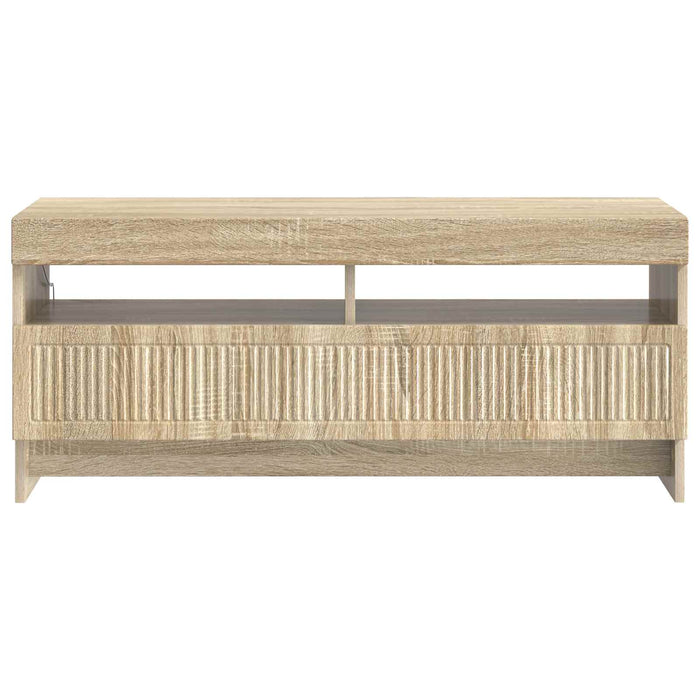 Cabinet TV cu LED Stejar Sonoma Lemn prelucrat WALTI