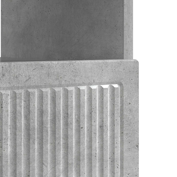 Cabinet TV cu LED Gri Beton Lemn prelucrat WALTI