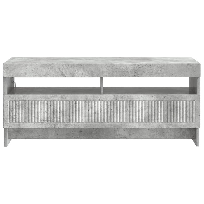 Cabinet TV cu LED Gri Beton Lemn prelucrat WALTI
