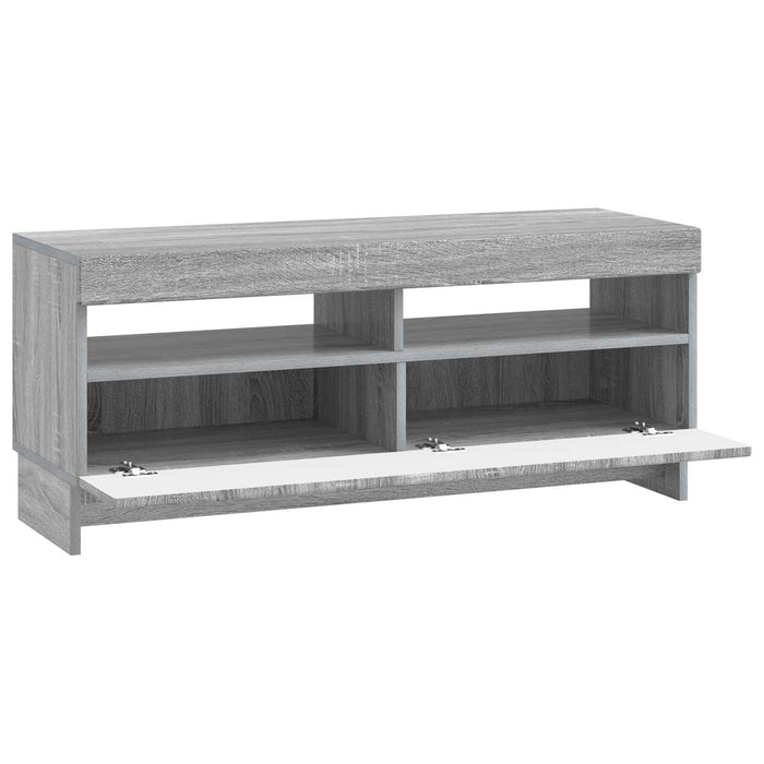 Cabinet TV cu LED Sonoma gri Lemn prelucrat WALTI