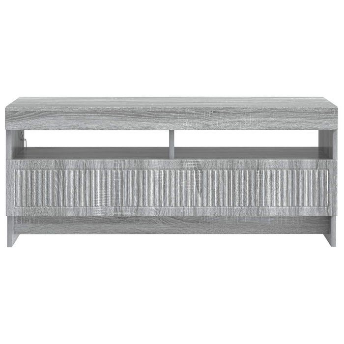 Cabinet TV cu LED Sonoma gri Lemn prelucrat WALTI